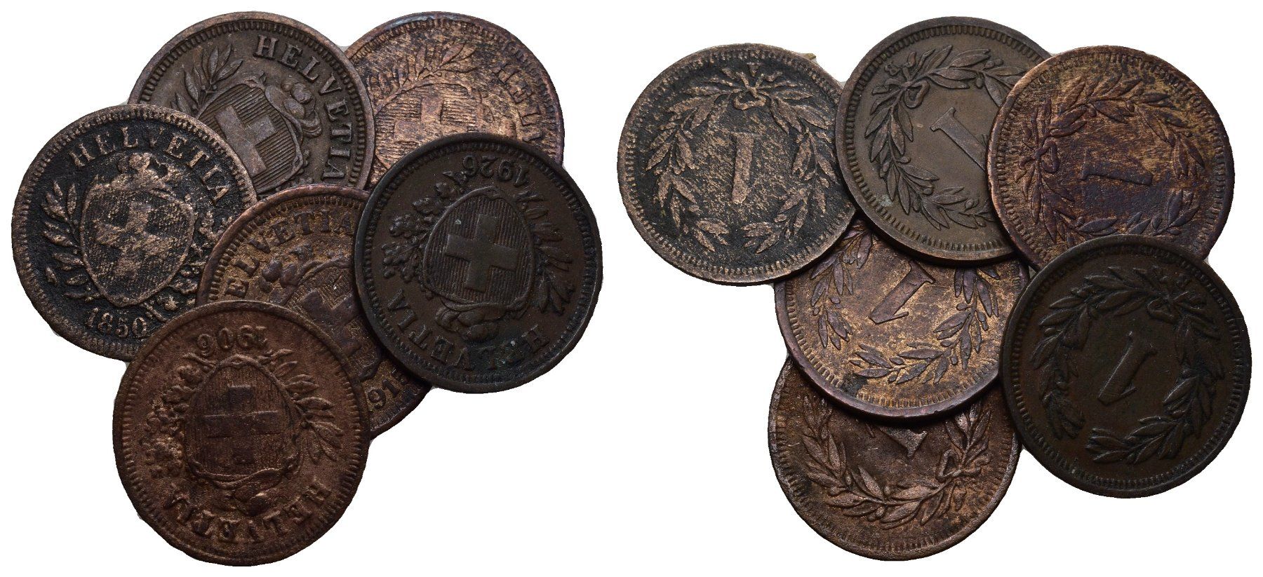Tutti le monete: Schweiz 1 Rappen Lot – Usato da Bern venduto da numismatictops