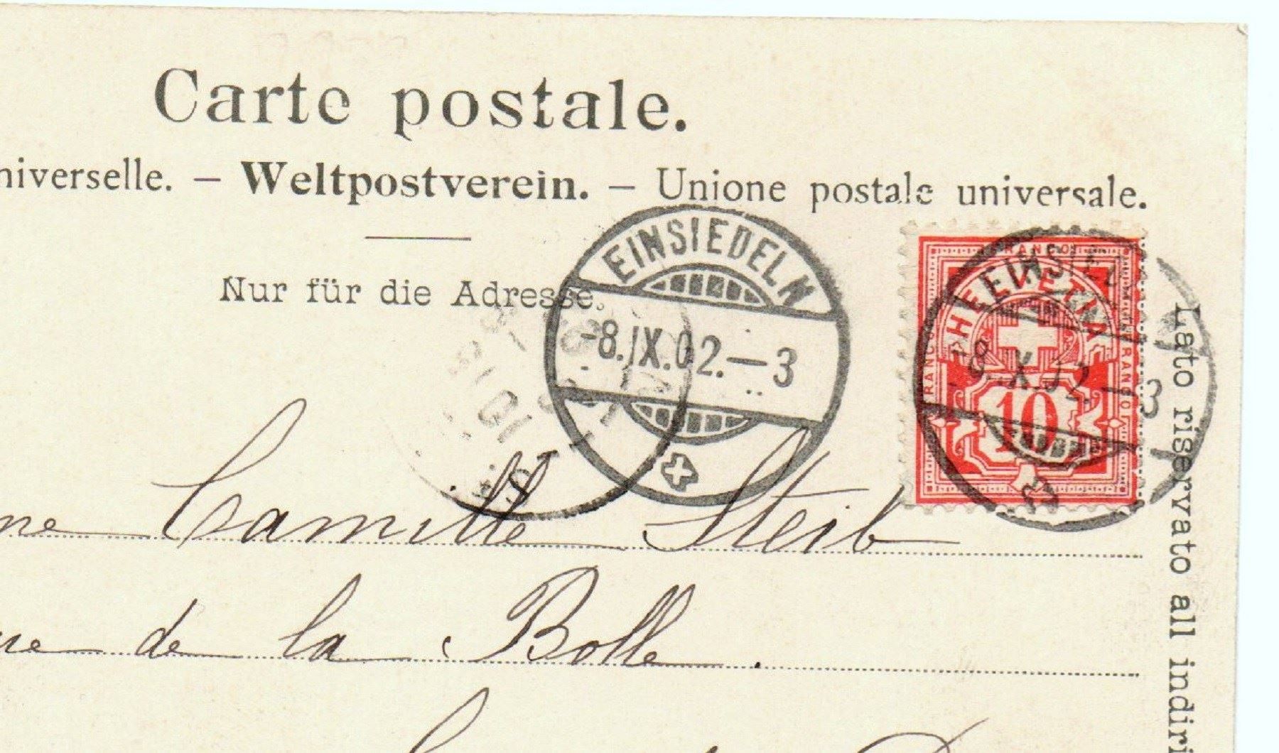 Cartoline postali: EINSIEDELN Kloster, Nr. 79 – Usato da Jona venduto da philajona 1