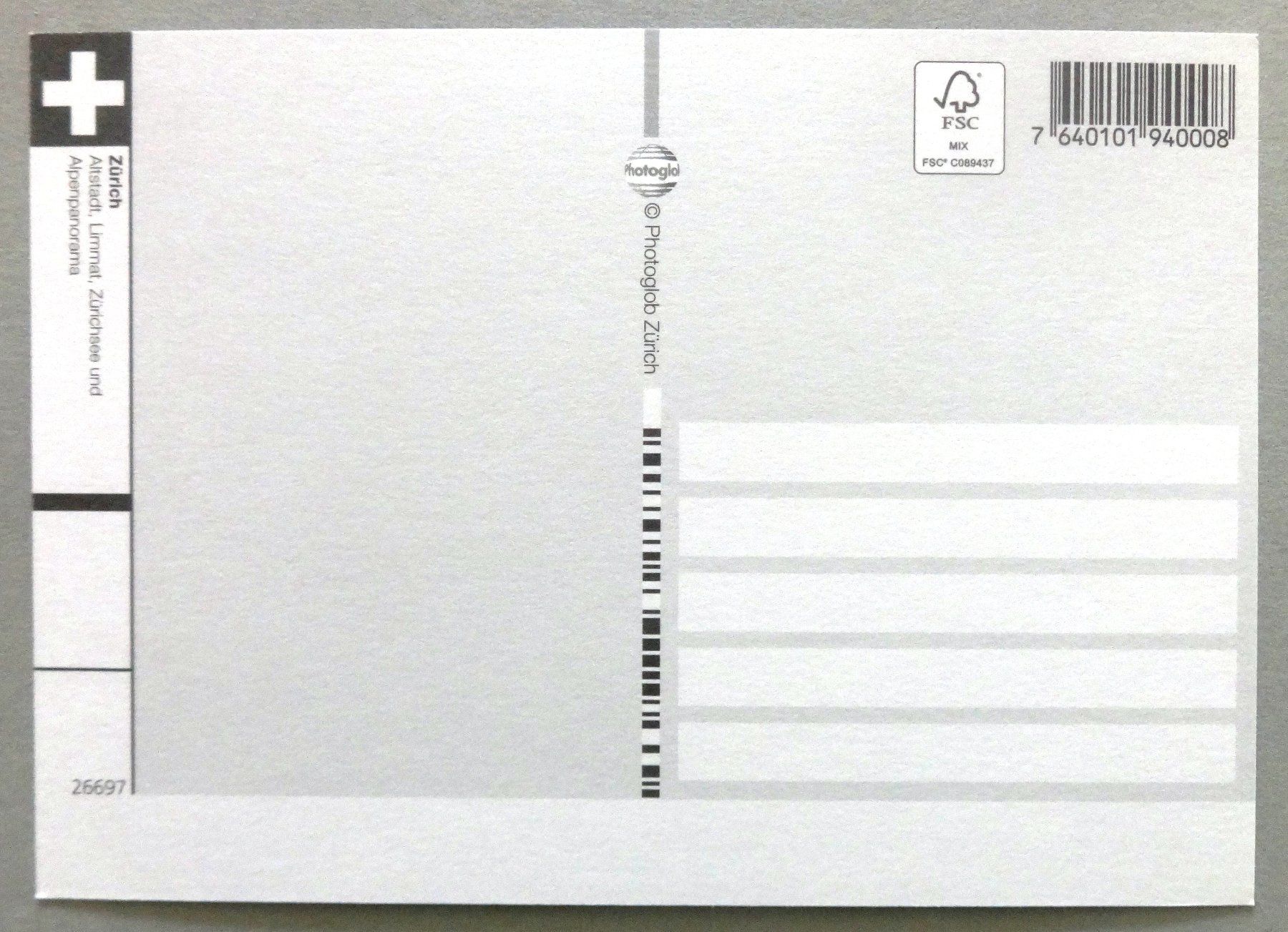 Cartoline postali: Zürich, Altstadt, Limmat – Usato da Fétigny venduto da Billy2miny 1