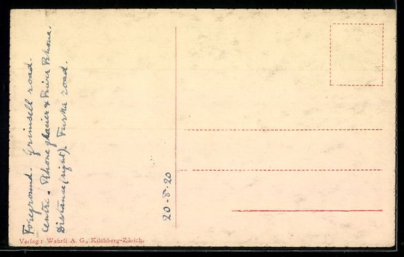 Ansichtskarten: Grimselstrasse, Rhonegletscher und Furka – Gebraucht aus Berlin von bartko-reher 1