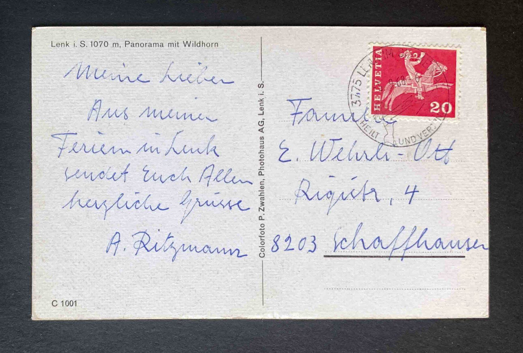 Cartoline postali: AK Lenk i S Panorama mir Wildhorn – Usato da Goldau venduto da artelier1 1