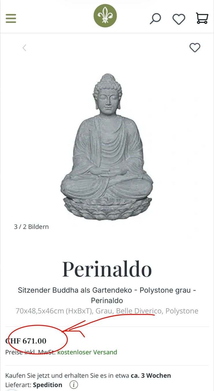 Skulpturen & Statuen: Buddha-Dekorationsfigur Neu – Neu (gemäss Beschreibung) aus Lugano von dir_5287 3