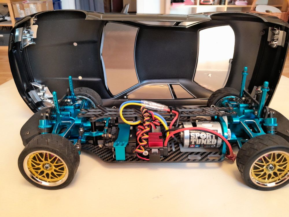TAMIYA 1/10 BLACK NISSAN SKYLINE R32 AUF TT-01 CHASSIS (Neu (gemäss ...