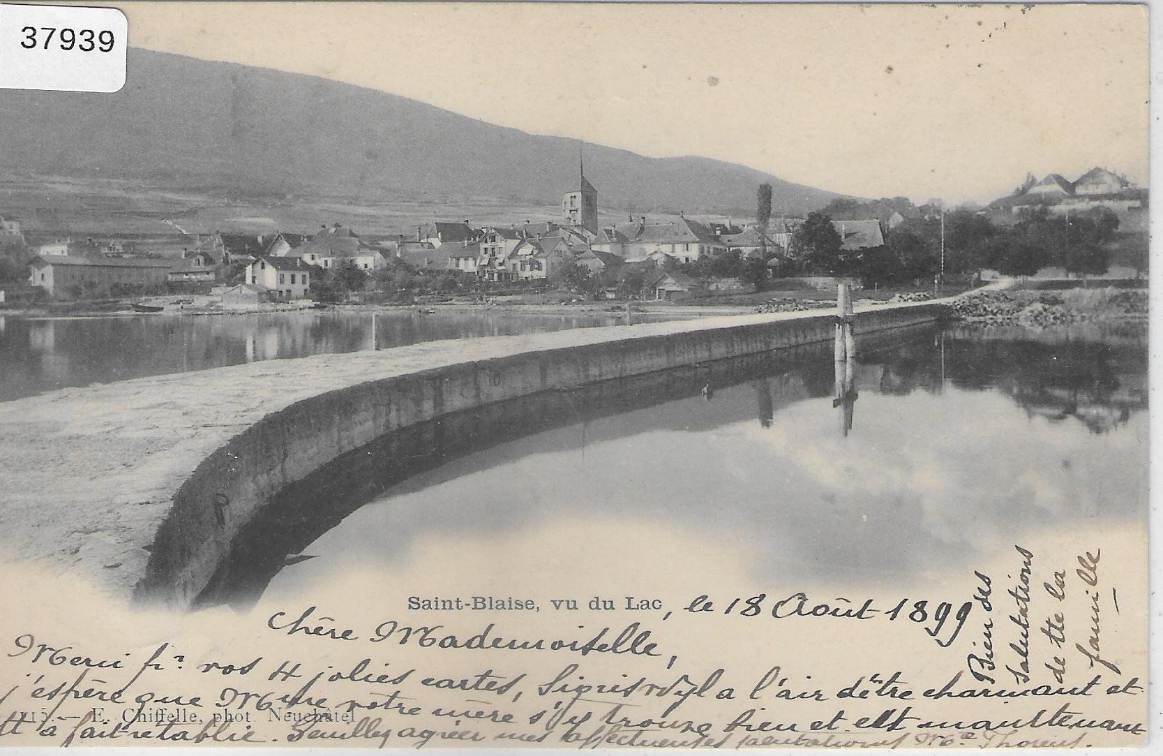 Ansichtskarten: Saint-Blaise vu du Lac – Gebraucht aus Ettingen von Kartenplanet