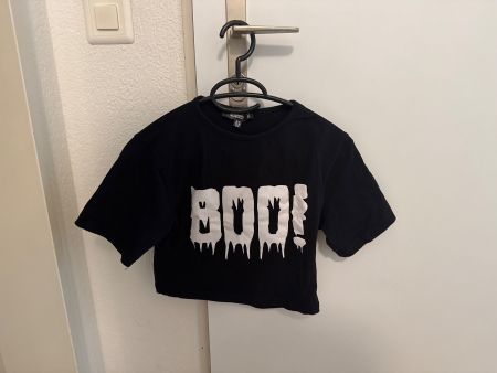 Missguided Crop-Shirt „BOO!“ Gr. 38