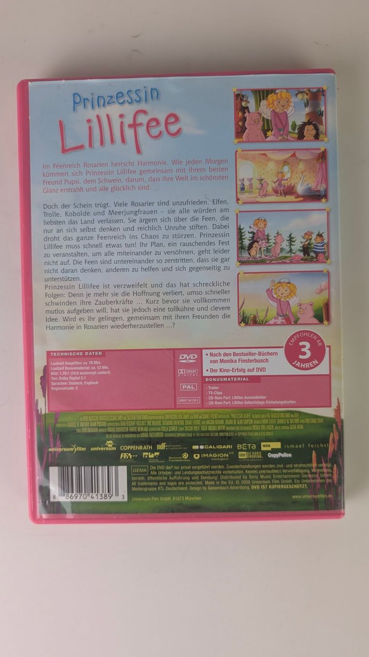 Tutti i DVDs: Prinzessin Lillifee DVD – Usato da Zürich venduto da axolottchen 1