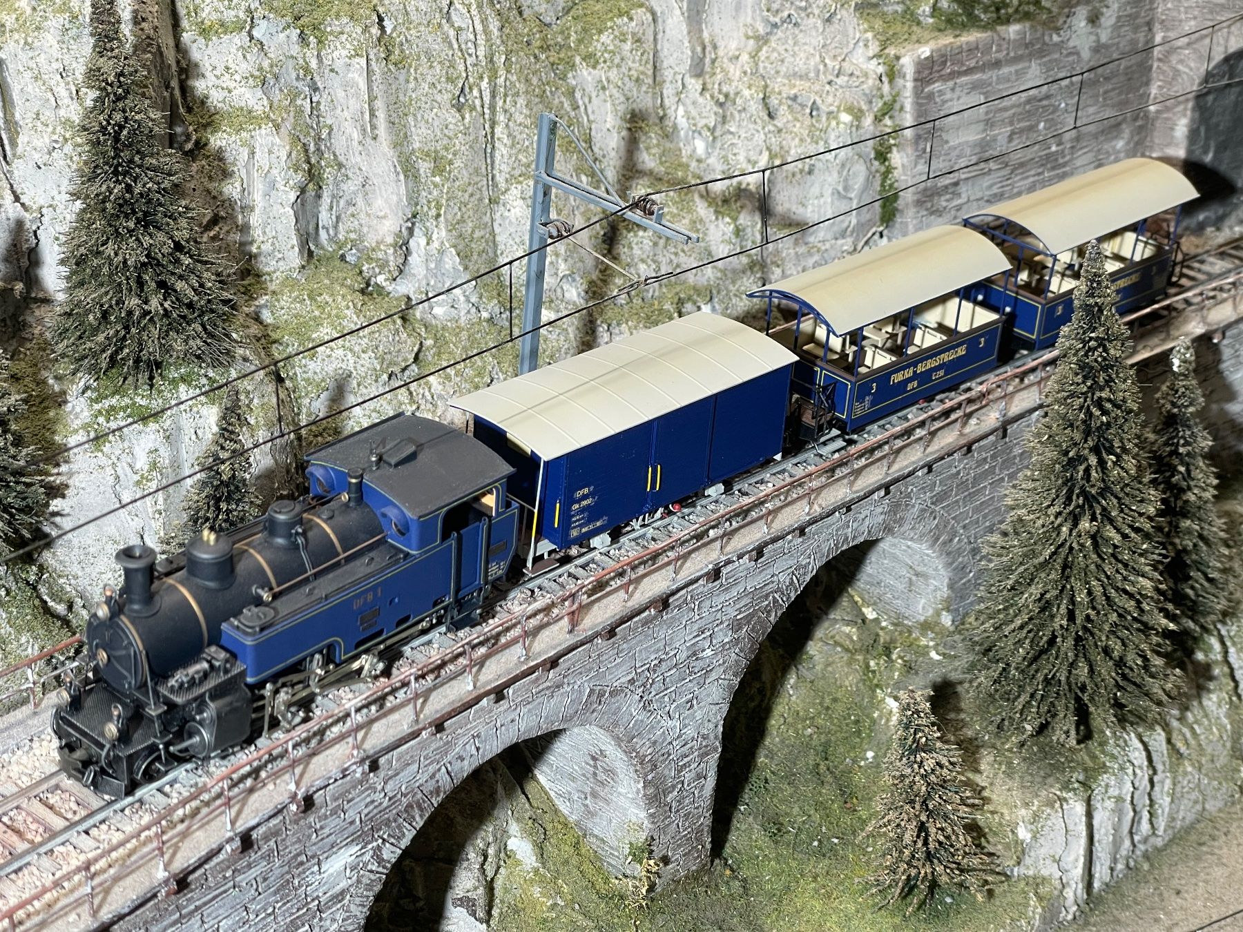 Ferro-suisse Modellini di ferrovie: Ferro Suisse, HG 3/4, DFB- Set 1 – Nuovo (secondo la descrizione) da Krummenau venduto da ferrotech 5