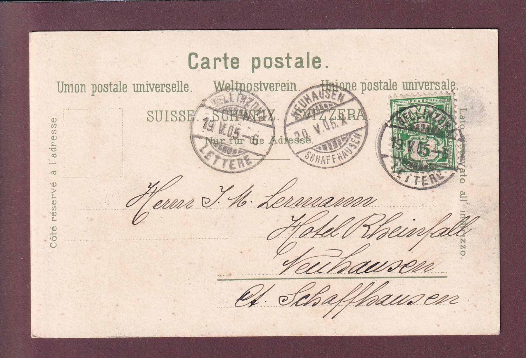 Cartes postales: BELLINZONA - Piazza Cattedrale - 1905 – D'occasion à Pully par nicecards 1