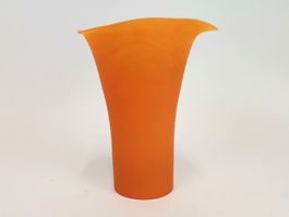 VASE mit Wellenrand orange Höhe 24 cm