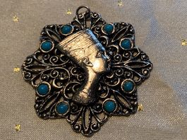 Schmuck Anhänger Pharao Cleopatra Ägyptisch Vintage 70er