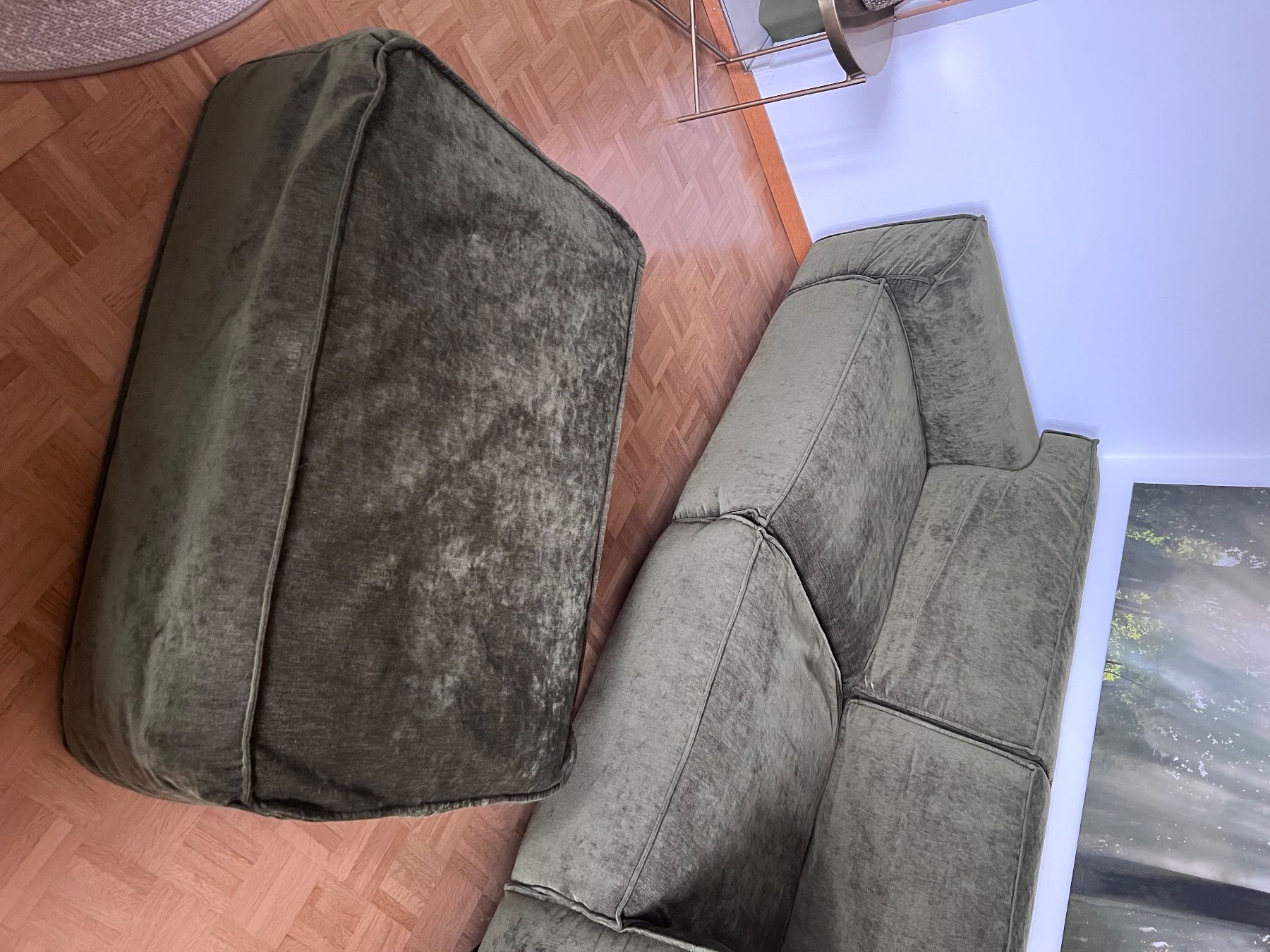 Sofas: Grünes Sofa mit Hocker – Gebraucht aus Hettlingen von sauelo 1