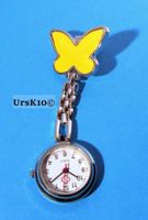 NEUE Uhr als Hänger Silber mit Schmetterling