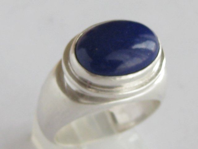 Anelli: Vintage massiv Ring Silber 925 Lapislazuli  / Gr. 58 – Usato da Ermatingen venduto da Decovin 4