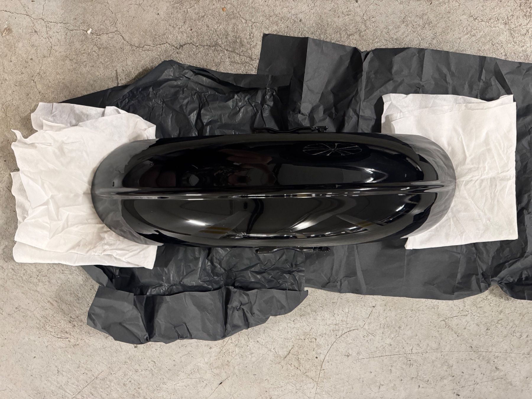 Triumph Tutti i ricambio per moto: Bonneville Bobber Schutzblech vorne – Usato da Zürich venduto da Evo-9 2