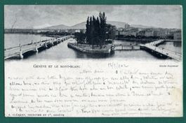 Genève et le Mont-Blanc, 1902, gelaufen