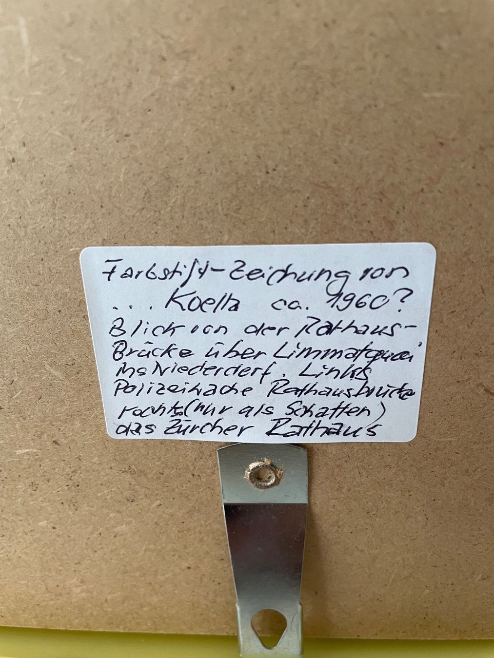 Foto & Immagini: Bild Stadt Zürich, Original Farbstiftzeichnung – Usato da Wald ZH venduto da Goeoenk 1