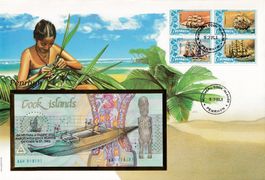 Grosser Banknotenbrief  Cooks Island 1992