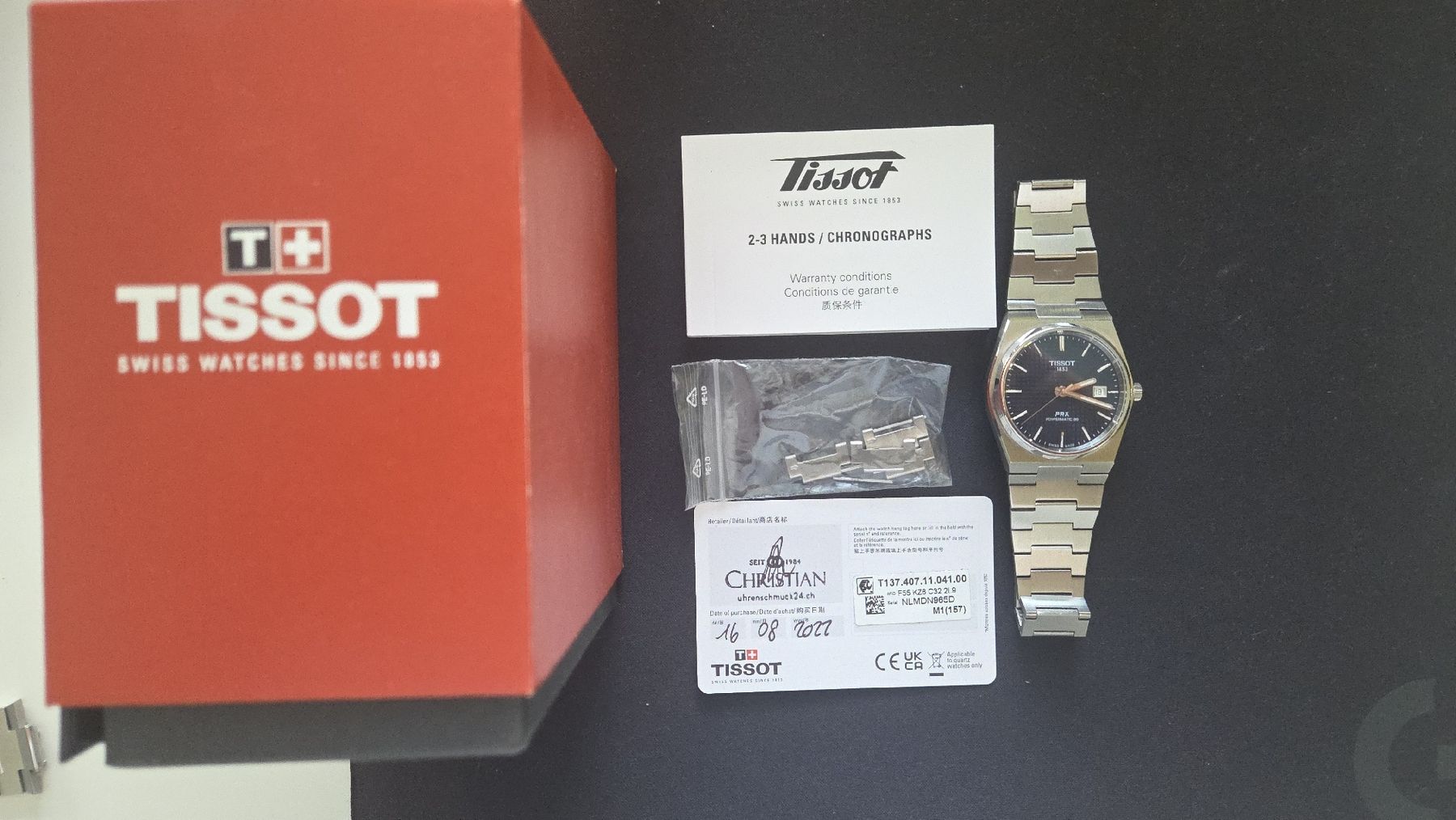 Tissot Orologi: Tissot PRX Powermatic 80 Blau, 40mm – Usato da Mellingen venduto da Moss28 1