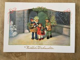 AK neu Fröhliche Weihnachten  KInder Nostalgie Kunstkarte
