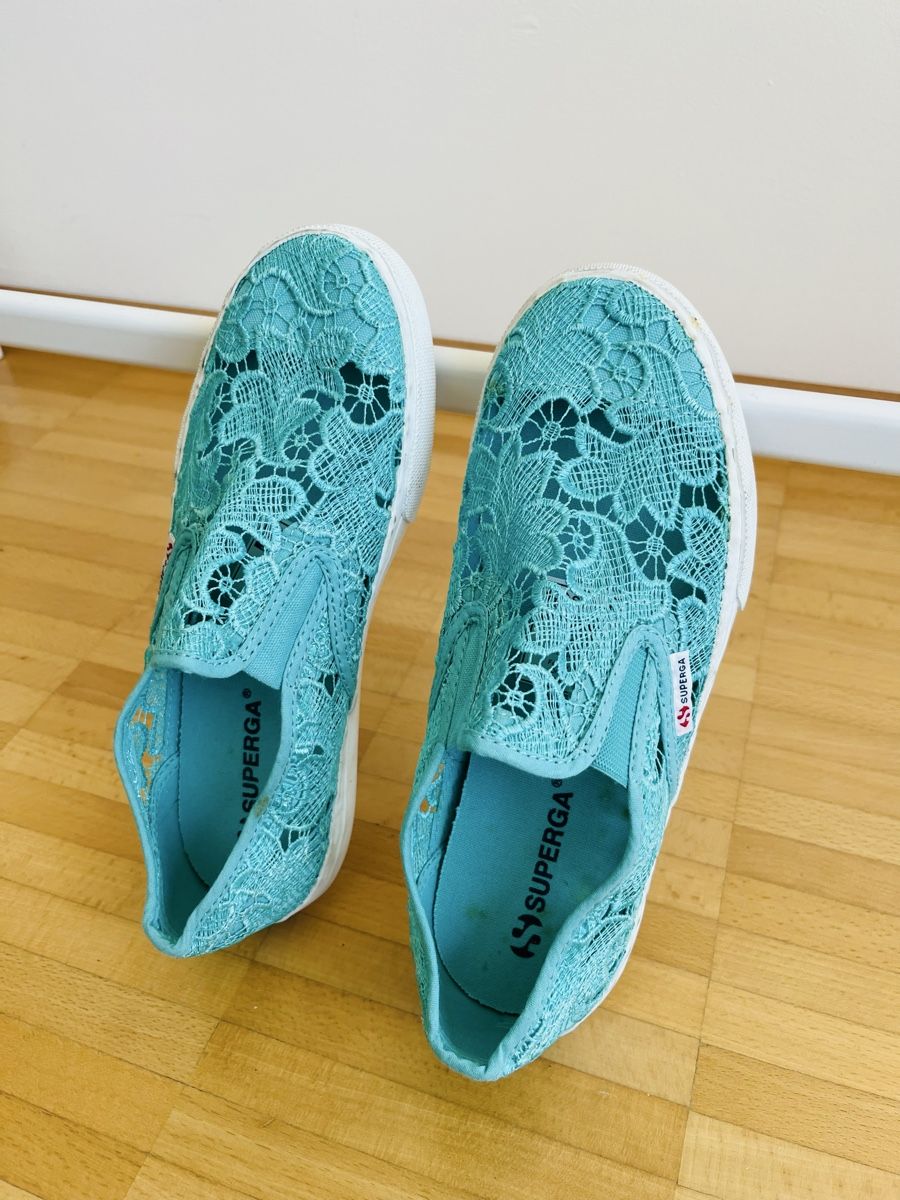 Superga Damenschuhe: Superga turquoise dentelle, taille 37 – Neu (gemäss Beschreibung) aus Lausanne von Global.P 1