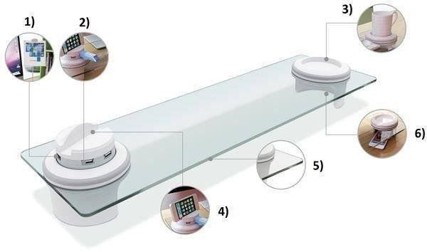 Supporti a parete: i-Bridge Desktop Organizer - 5mm Glass – Nuovo e nell'imballaggio originale da Oberglatt ZH venduto da Mrf808 6
