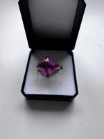 Silberring 925 mit pinkem Stein