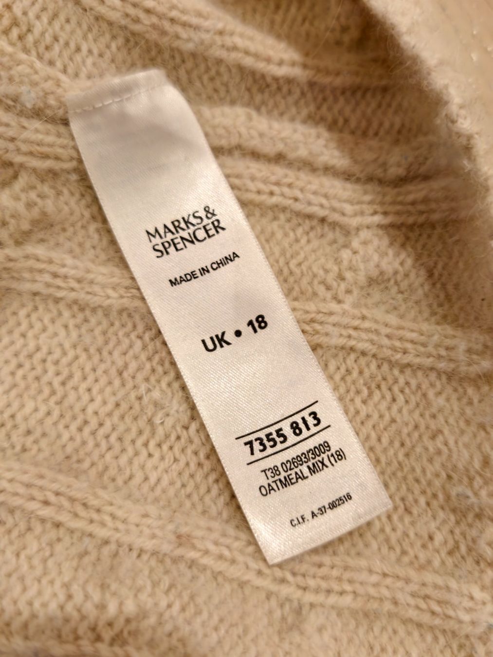 Maglioni & Felpe: Pullover Lammwolle / Angora Creme Gr. M-L – Usato da Berg TG venduto da Persefona 3