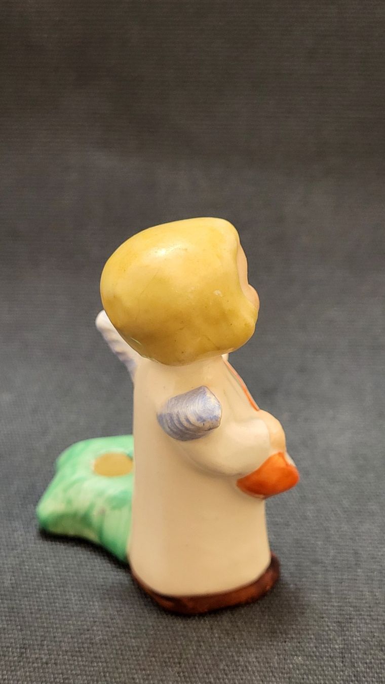Hummel Statuette: Hummel-Engeli mit Gitarre/ Kerzenständer – Usato da Basel venduto da spinne02 2