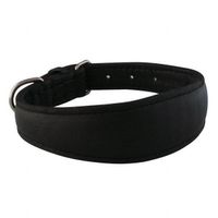 Windhund Hunde Halsband, Leder schwarz, 50 cm / 4.8cm