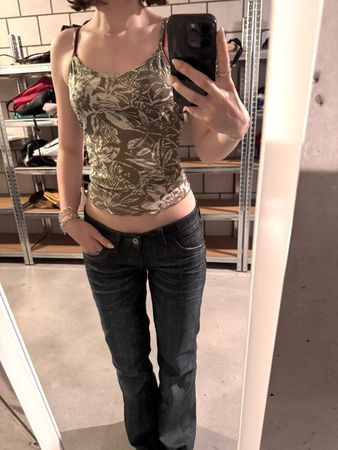 vintage cassis y2k top flowers