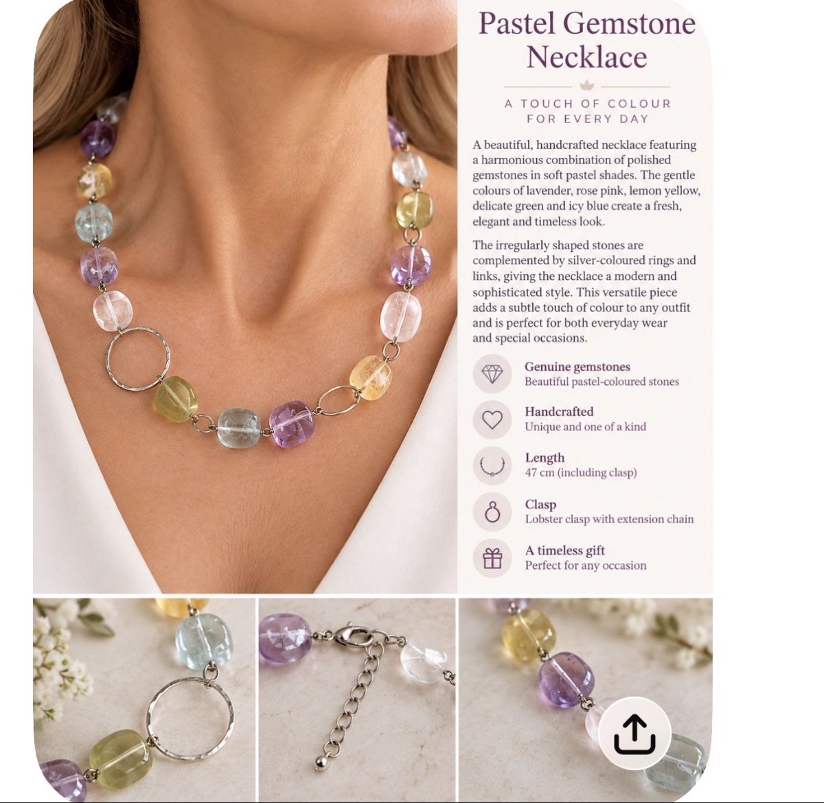 Catenine: Gemstone necklace – Nuovo (secondo la descrizione) da Horgen venduto da jgo_mxn5