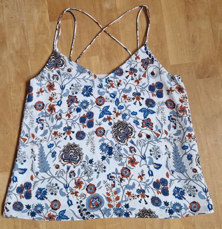 H&M Sommerbluse 36 – Mehrfarbig, mit Untertop