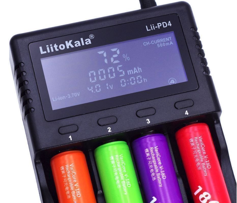 Caricatori & Batterie: LiitoKala Lii-PD4 / 4x Digital-Charger – Nuovo (secondo la descrizione) da Arbon venduto da Helmuth 7