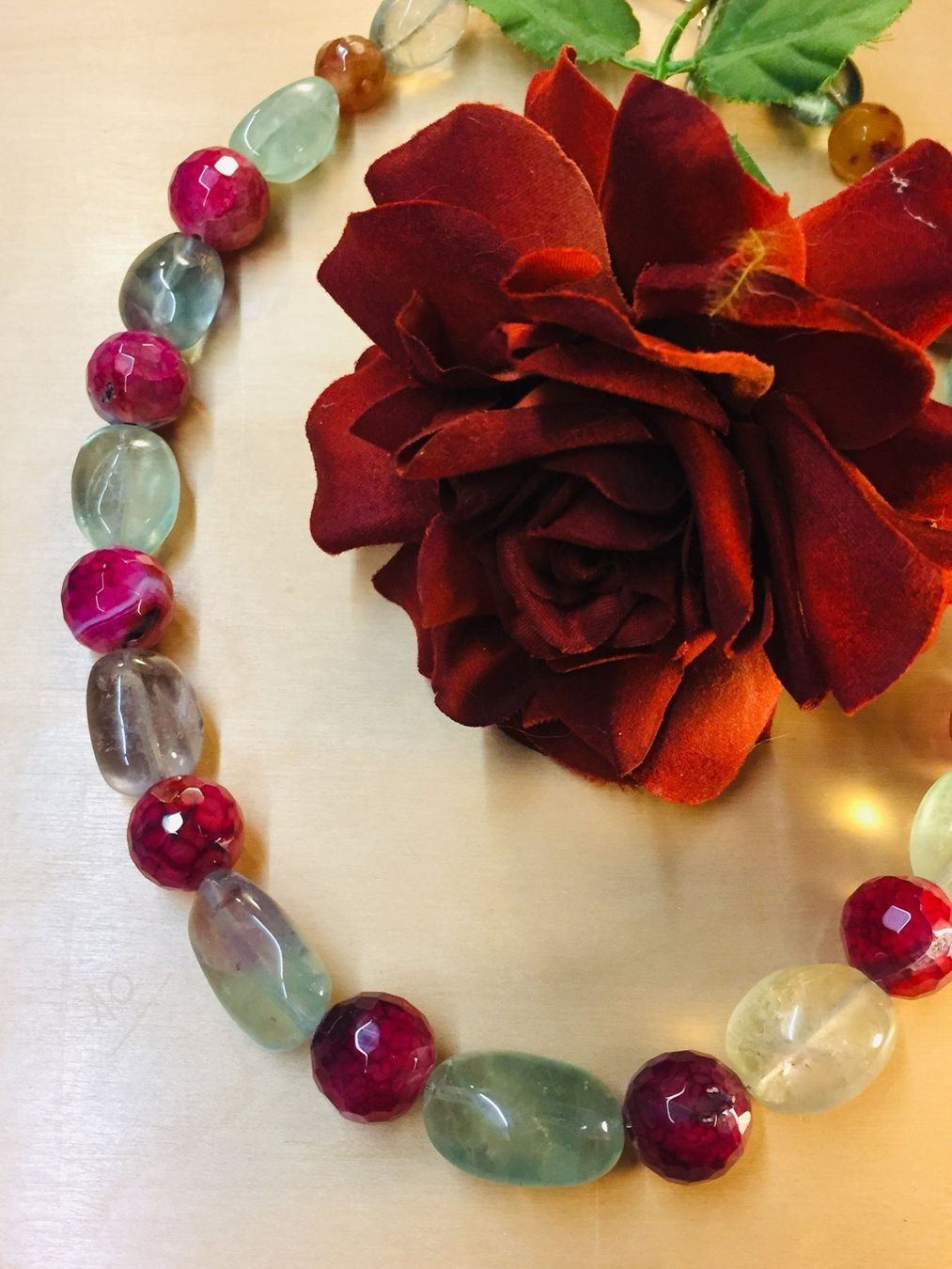 Catenine: Elegante Collier Kette Achat & Fluorit – Usato da Schaffhausen venduto da uniqueketten