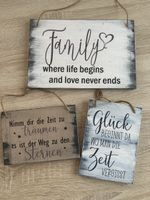 3 Holzschilder handgemacht