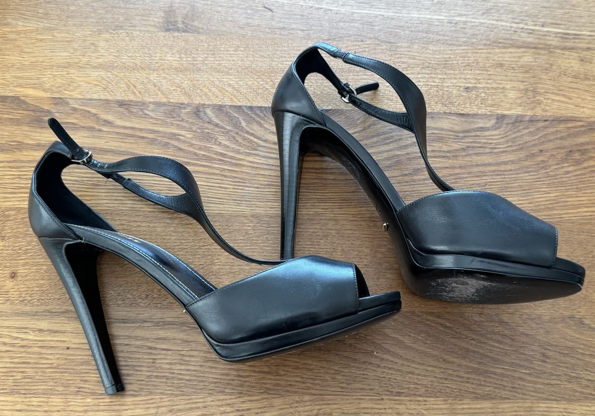 Damenschuhe: Sergio Rossi, Sandale Gr. 40, Schwarz – Gebraucht aus Oberwil BL von cocopalm1068 3