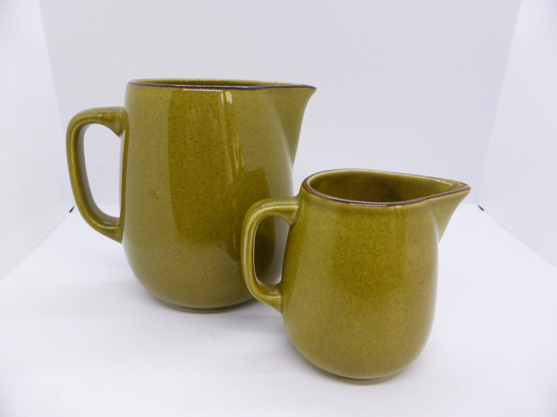 Rössler Caraffe: Rössler 1 pot à crème et lait décor vert olive – Usato da Porrentruy venduto da Kim017 6