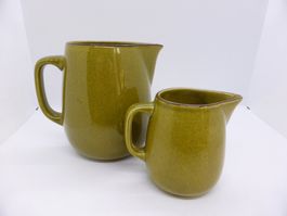 Rössler 1 pot à crème et lait décor vert olive