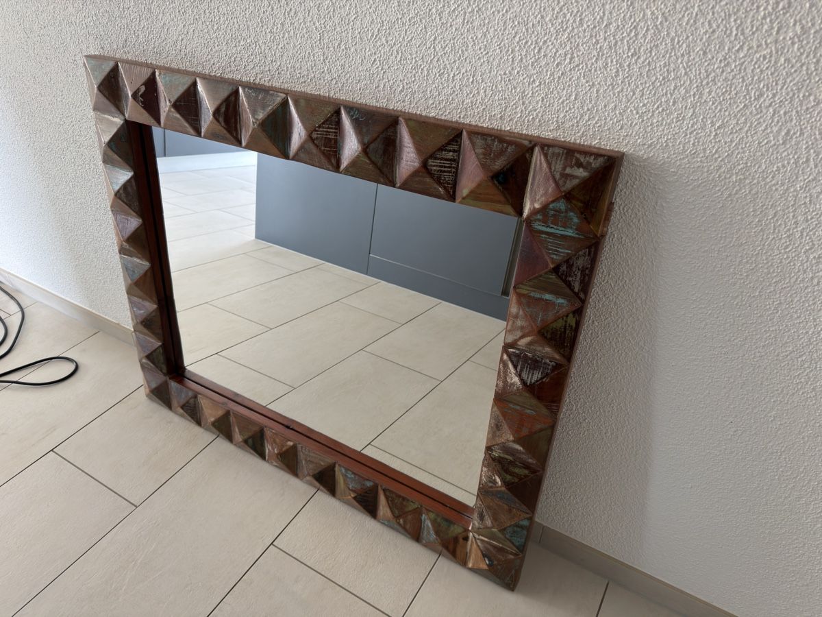 Spiegel: Vintage Holzspiegel midcentury modern – Gebraucht aus Richterswil von ski_7ffp 1