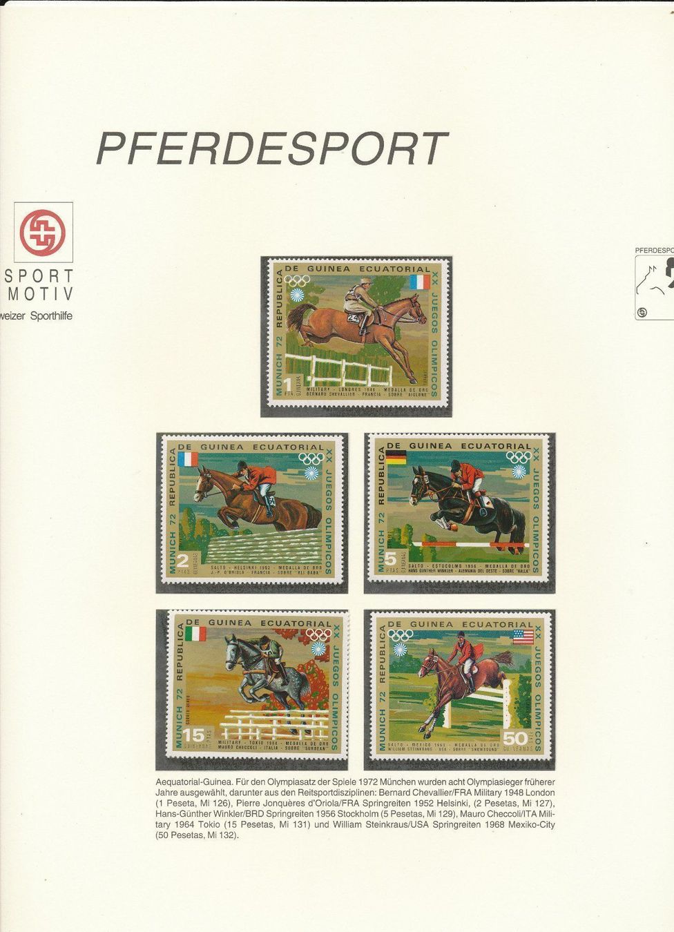Alle Briefmarken: Schweizer Sporthilfe Briefmarken Band 1 – Neu und originalverpackt aus Neuenegg von muenzenweber-ch 6