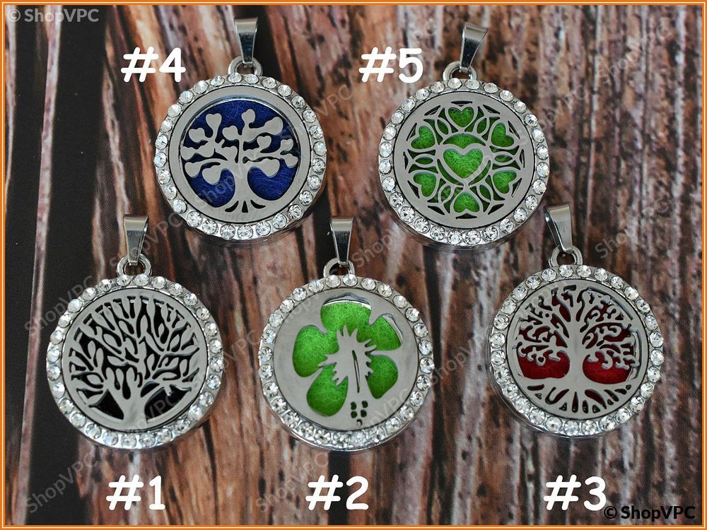 Diffuseur Huiles Essentielles Voiture BENECREAT - Arbre De Vie - Acier Inox - 10 Tampons Lavables