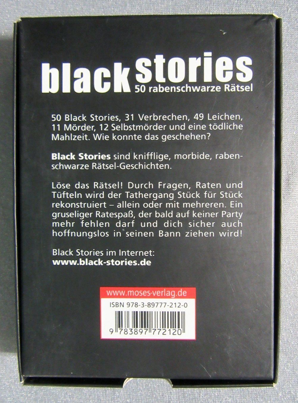 Giochi: black stories - 50 rabenschwarze Rätsel – Usato da Auenstein venduto da Padabimbim 1
