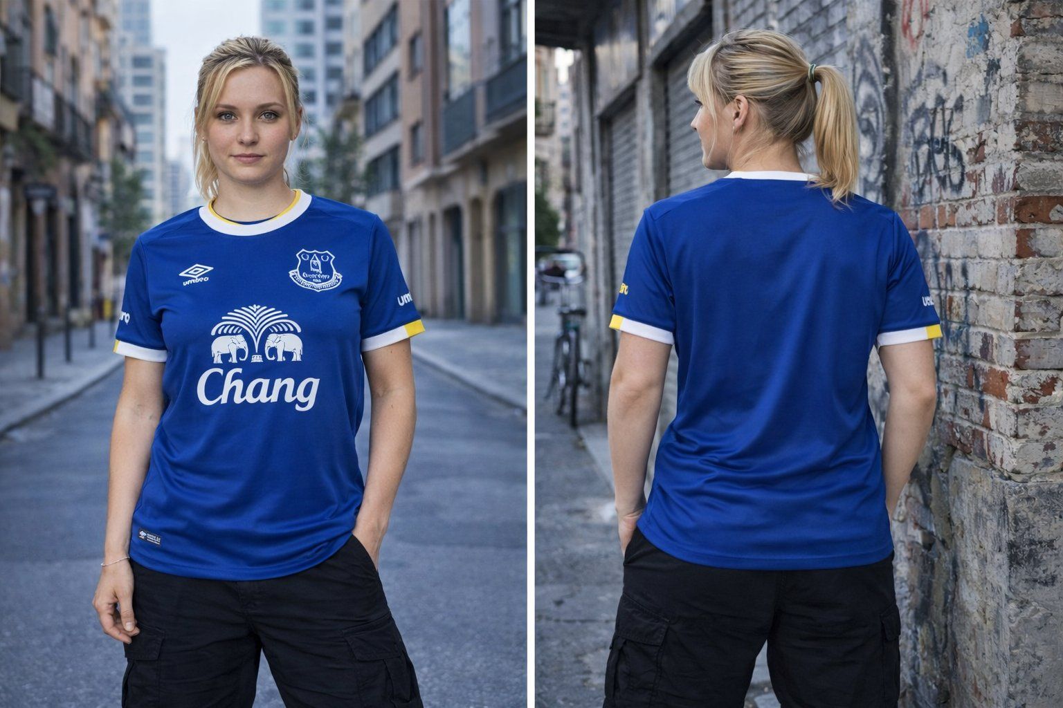 Canottiere & Pantaloni: Maillot Everton Umbro, taille S – Usato da Lausanne venduto da SwissFootballShirt