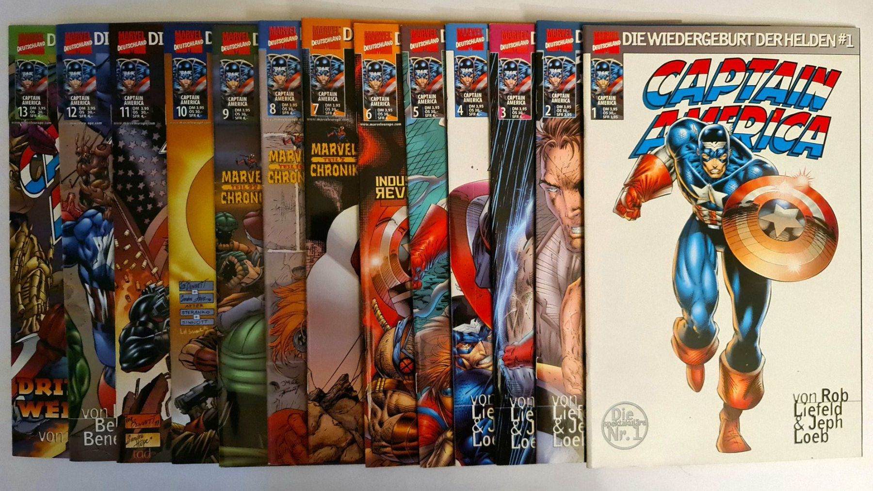 Fumetti: Captain America Comic Hefte 1-13, Marvel Deutschland – Usato da Aesch BL venduto da pri_fp8t