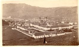 Einsiedeln - Kloster von der Rückseite um 1865/1870