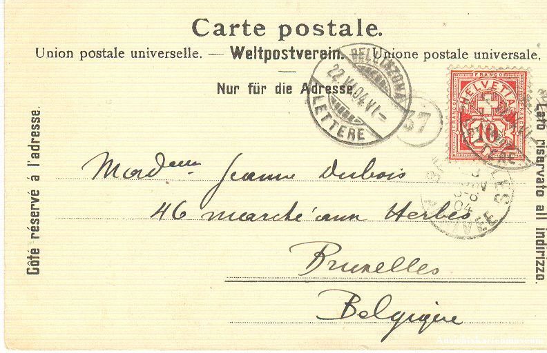 Cartoline postali: Teufelsbrücke - Wasserfall + 1904 TOP – Usato da Emmenbrücke venduto da teestube 1