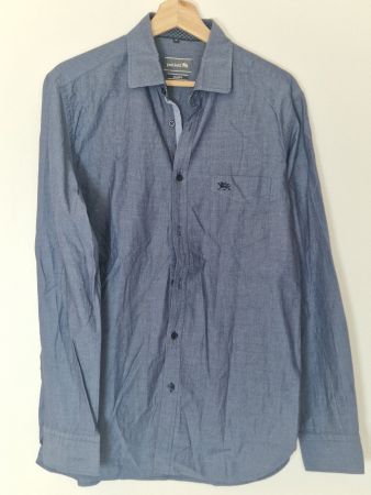 Herren Hemd Paul Kehl blau strukturiert Gr M top Zustand