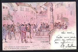 Lausanne, Proclamation de L'Independance