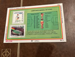 Bolivien Fussball WM 1994 USA Briefmarke, Top Zustand!