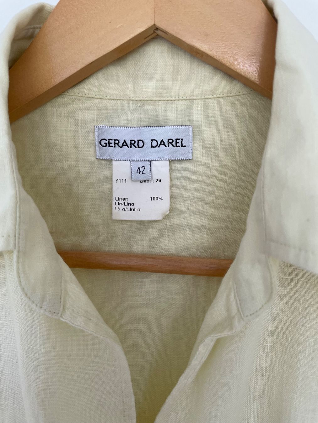 Gérard Darel Blusen: Bluse Damen GERARD DAREL Grösse 38 hellgelb Leinen – Gebraucht aus Buchs SG von VintageHomeCH 2